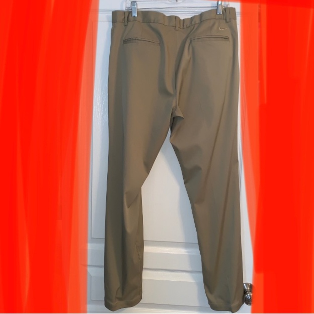 NIKE performance khaki golf polyester pants MENS size 36 X 32 - Picture 4 of 15